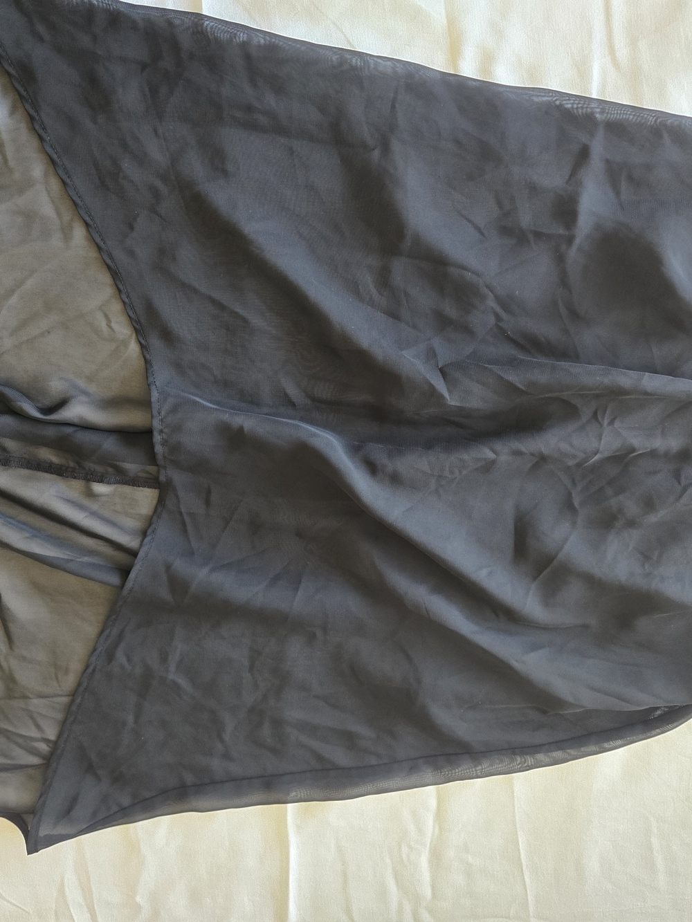No Boundaries Black Sheer Overlay A-Line Skirt